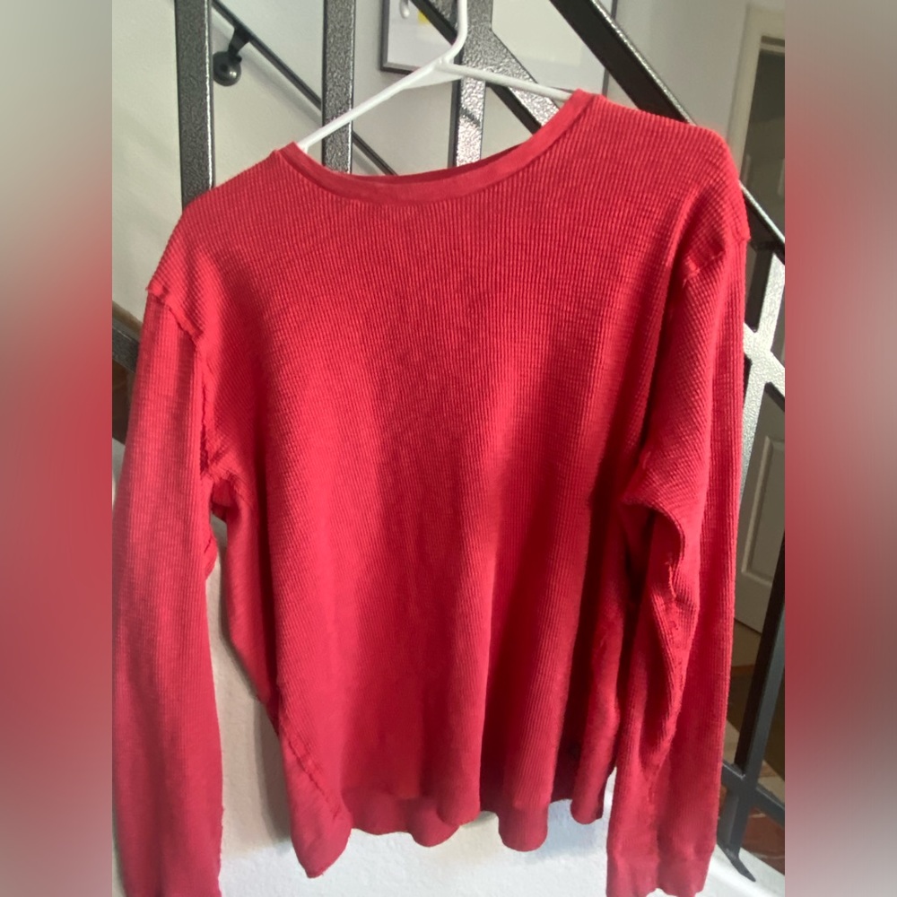 XL Lucky Brand Red Thermal T-Shirt
